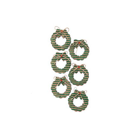 Naklejki dpCraft 3D Brokat Wianki Zielone, 6szt