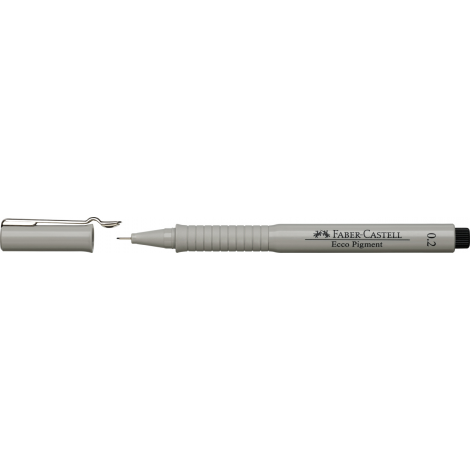 Cienkopis Faber-Castell Ecco Pigment, 0.2mm, czarny