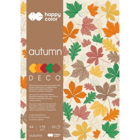 Blok Happy Color Deco Autumn A4/20/170g 5 kolorów - 2