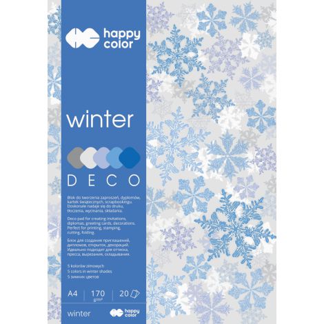 Blok Happy Color Deco Winter A4/20/170g 5 kolorów - 2