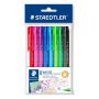 Długopisy Staedtler z przyciskiem, trójkątne, 0.5mm, 8 kolorów - 2