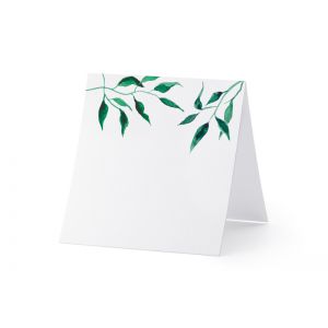 Wizytówki na stół PartyDeco Liście, 7x7.5cm, 25szt