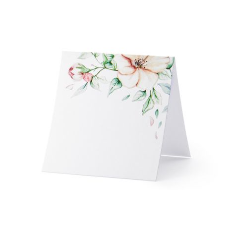 Wizytówki na stół PartyDeco Kwiaty, 7x7.5cm, 25szt