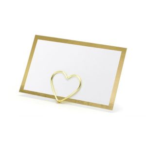 Wizytówki na stół PartyDeco Ramka złote, 9.5x5.5cm, 10szt