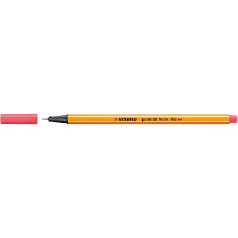 Cienkopis Stabilo point 88 0.4mm, Czerwony neonowy