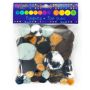 Pompony akrylowe dpCraft Animal Prints, 56szt - 3