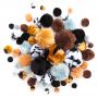 Pompony akrylowe dpCraft Animal Prints, 56szt - 2