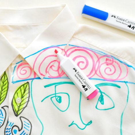 Markery do tkanin Faber-Castell zestaw Baby Shower, 5 kolorów - 5