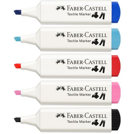 Markery do tkanin Faber-Castell zestaw Baby Shower, 5 kolorów - 8
