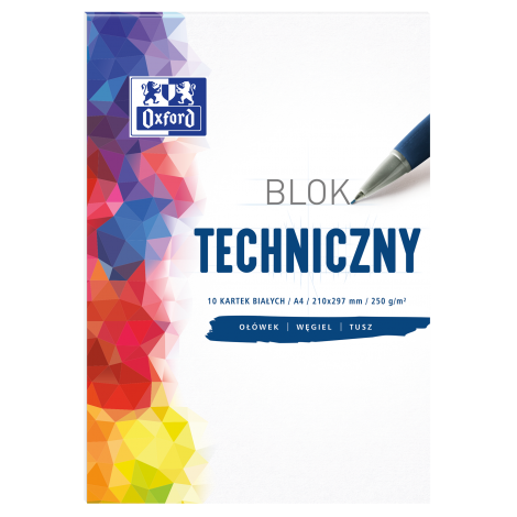 Blok techniczny Oxford Biały A4/10