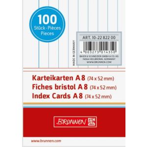 Karta indeksująca Brunnen A8/100 linia, biała
