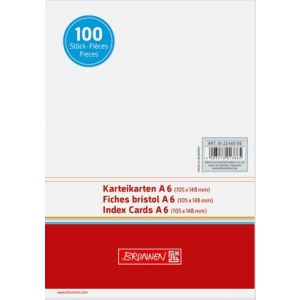 Karta indeksująca Brunnen A6/100 gładka, biała