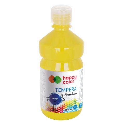Farba Tempera Happy Color Premium 500ml, Cytrynowa