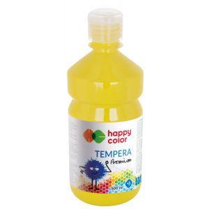 Farba Tempera Happy Color Premium 500ml, Cytrynowa
