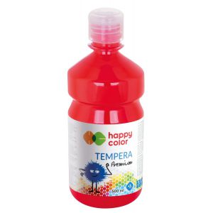 Farba Tempera Happy Color Premium 500ml, Czerwona
