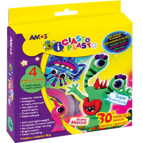 CiastoPlasto Amos Fluo, 4 kolory