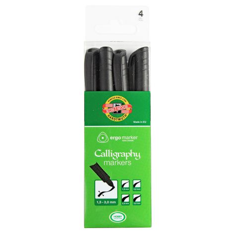 Pisaki do kaligrafii Koh-i-Noor, 1.5-3.0mm, 4 sztuki