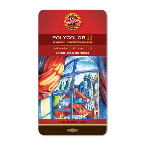 Kredki ołówkowe Koh-i-Noor Polycolor, 12 kolorów, metalowe opakowanie