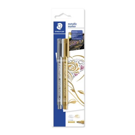 Marker Staedtler Metallic, okragła końcówka, 2 kolory