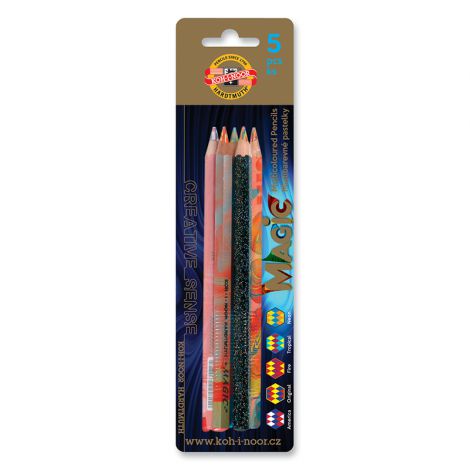 Kredki Jumbo Koh-i-Noor Magic, grube, 5 sztuk