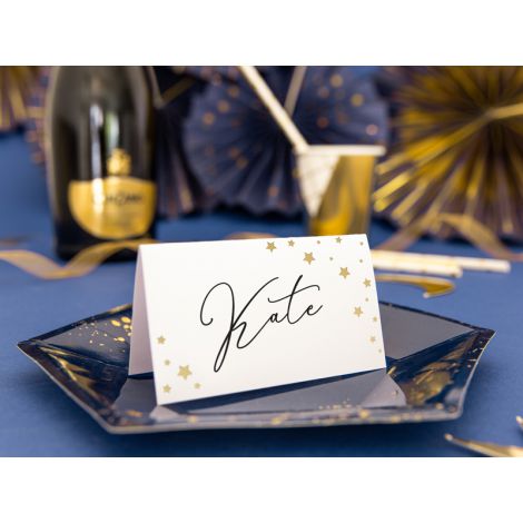 Wizytówki na stół PartyDeco Let's Celebrate Gwiazdki, 9.5x5.5cm, 10szt - 2