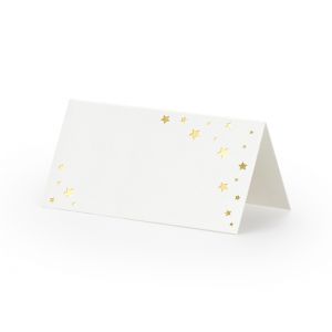 Wizytówki na stół PartyDeco Let's Celebrate Gwiazdki, 9.5x5.5cm, 10szt