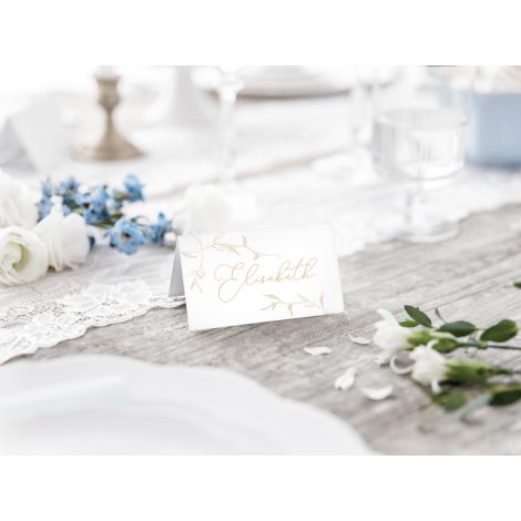 Wizytówki na stół PartyDeco Gałązki złote, 9.5x5.5cm, 10szt - 2