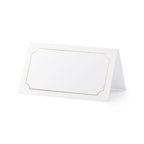 Wizytówki na stół PartyDeco Ramka złote, 9.5x5.5cm, 10szt