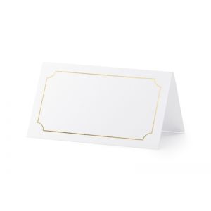 Wizytówki na stół PartyDeco Ramka złote, 9.5x5.5cm, 10szt