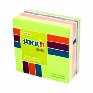 Karteczki samoprzylepne Stick'n 76x76mm, 400szt zielone