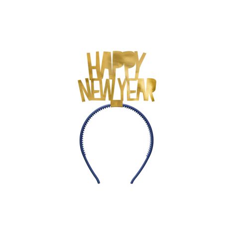 Opaska Nowy Rok - Happy New Year, złota