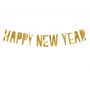 Baner Happy New Year, 10 x 90 cm, złoty - 2
