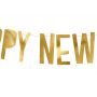 Baner Happy New Year, 10 x 90 cm, złoty - 3
