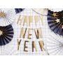 Baner Happy New Year, 10 x 90 cm, złoty - 4