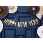 Baner Happy New Year, 10 x 90 cm, złoty - 5