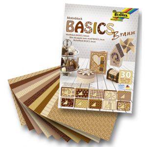 Blok z motywami Folia Basics, brązowy