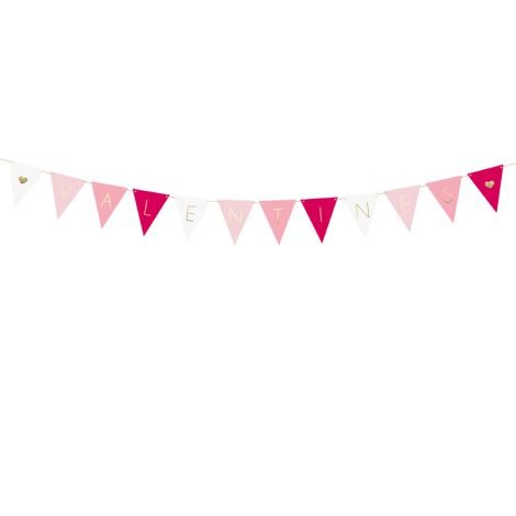 Girlanda Valentines - Flagietki, 2,1 m, mix