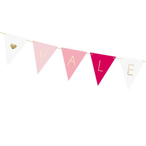 Girlanda Valentines - Flagietki, 2,1 m, mix - 2