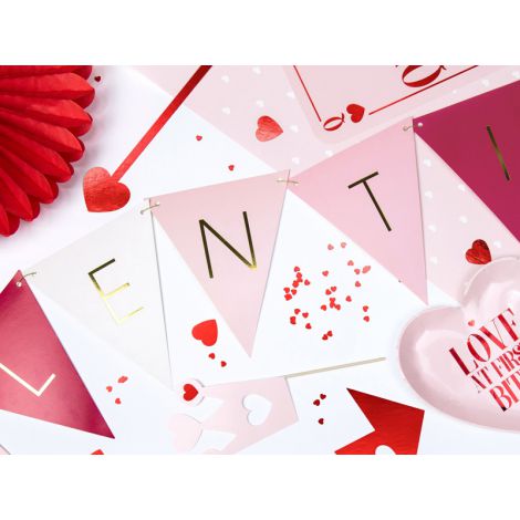 Girlanda Valentines - Flagietki, 2,1 m, mix - 4