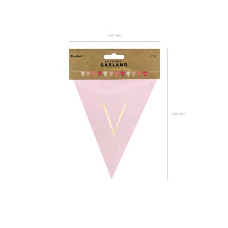 Girlanda Valentines - Flagietki, 2,1 m, mix - 6