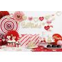 Dekoracje papierowe PartyDeco Sweet Love, 8szt - 7