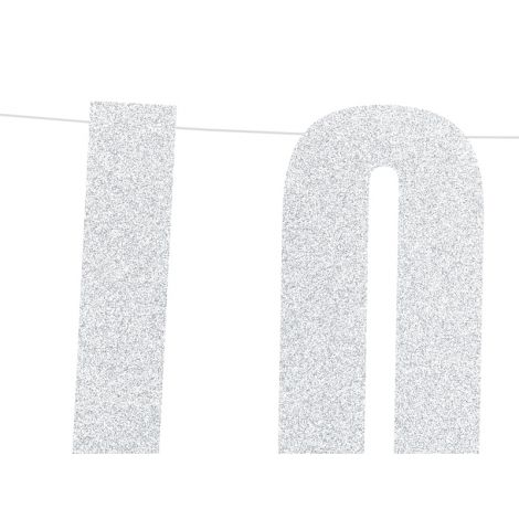 Baner Love, 21 x 55 cm, srebrny - 2