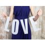 Baner Love, 21 x 55 cm, srebrny - 5
