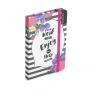 Notes FlowEasy Kwiaty A6/80/70g kratka, Fioletowy z gumką - 3