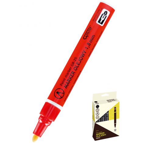Marker olejowy Grand GR-25, Czerwony