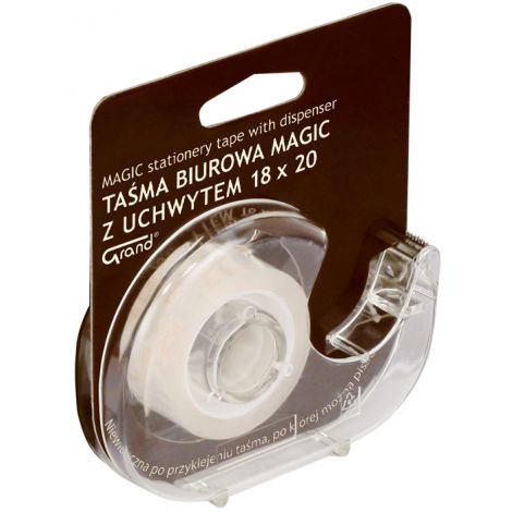 Taśma biurowa Magic 18 m x 20 mm z dispenserem