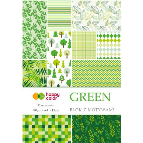 Blok z motywami GREEN A4/15/80g