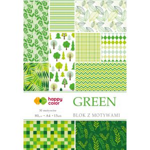 Blok z motywami GREEN A4/15/80g