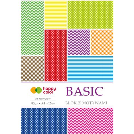 Blok z motywami Happy Color Basic A4/15/80g