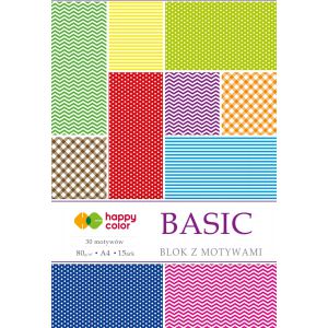 Blok z motywami Happy Color Basic A4/15/80g